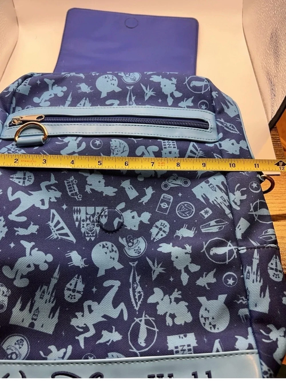 Disney WDW Blue Backpack with 50th Anniversary Character Graphics